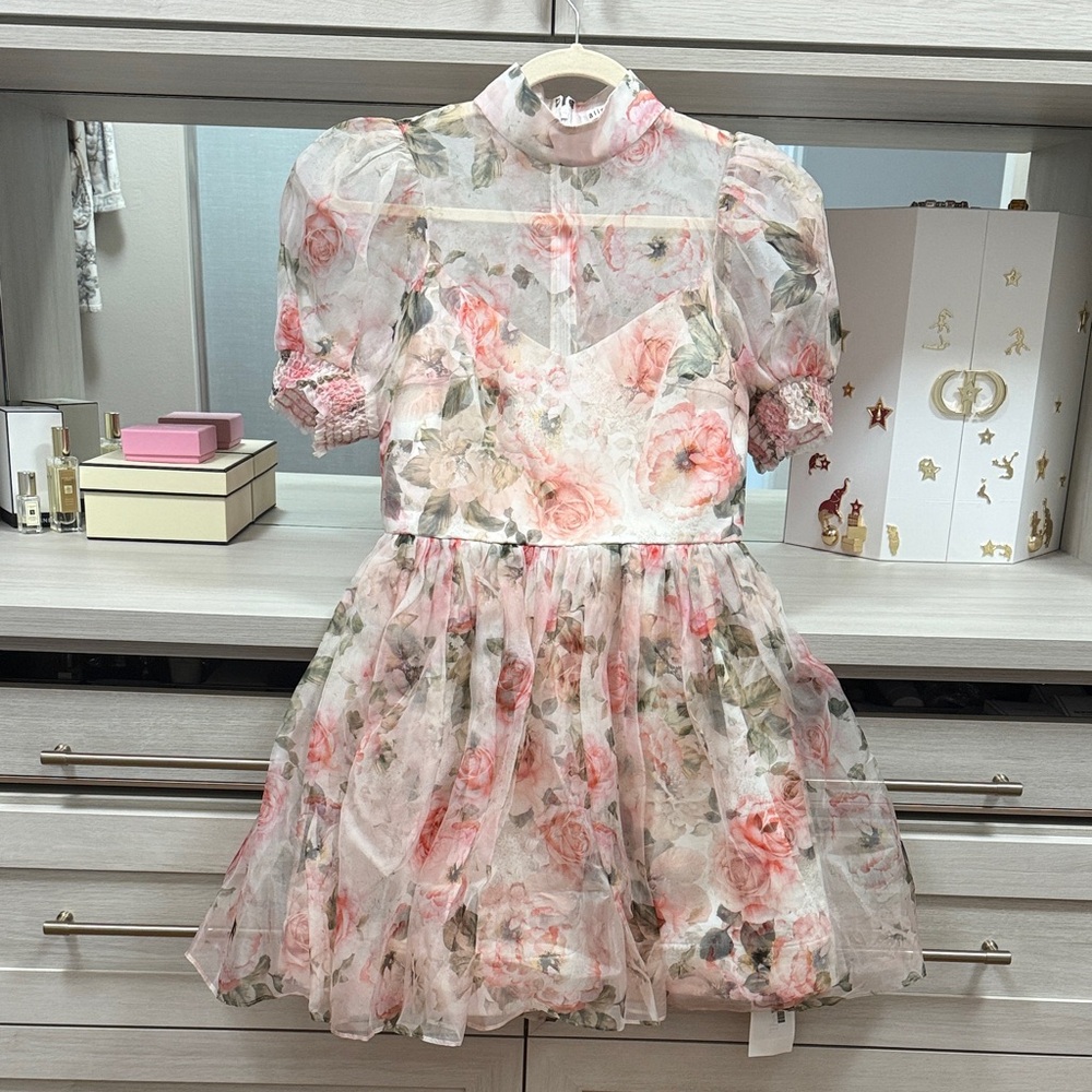 Alice + Olivia Pink Floral Mini Dress
